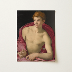 Ritratto di un giovane come San Sebastiano - Stampa d'arte di Bronzino / Tela, 12x16’’ / 31x41cm / Senza cornice / senza bordo, Poster Stampe & Visual