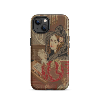Prayer Break - Gothic Revival Embroidered Phone Case Iphone 13 / Matte Iphone Case Vintage Woman Portrait Syntax, Her Eyes Stitched, Gothic