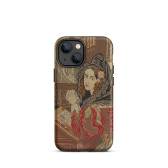 Prayer Break - Gothic Revival Embroidered Phone Case Iphone 13 Mini / Matte Iphone Case Vintage Woman Portrait Syntax, Her Eyes Stitched,