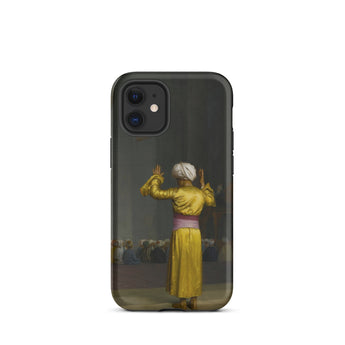 Prayer in the Mosque - Jean-leon Gerome Phone Case Iphone 12 Mini / Matte Black Iphone Case Classical Painting Man Golden Robe Cairo Mosque
