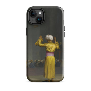 Prayer in the Mosque - Jean-leon Gerome Phone Case Iphone 15 Plus / Gloss Black Phone Case Printed Figure Golden Robe White Cairo Mosque