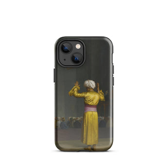 Prayer in the Mosque - Jean-leon Gerome Phone Case Iphone 13 Mini / Gloss Dark Gray Phone Case Printed Figure Yellow Robe Cairo Mosque