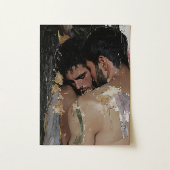Pressed - Erotic Gay Couple Art Print / Canvas, 12x16’’ / 31x41cm / Unframed / no Border, Posters Prints & Visual Artwork, Toby Leon