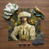 Prince Alfonso - Gay Spanish Royalty Baroque Art Print / Canvas Square Portrait Print Man Ornate Cream-colored Renaissance Attire Prince