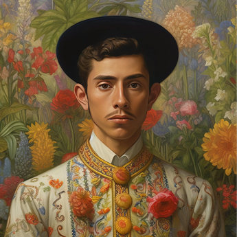 Prince Bernardino - Stampa artistica di regalità messicana gay / Canvas, poster, stampe e opere d’arte visiva, Toby Leon