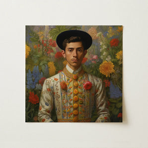 Prince Bernardino - Gay Mexican Royalty Art Print / Canvas, Itty-bitty Pretty Committee, Baroque Gay Princes, Mexican Royalty Queerart