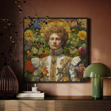 Prince Carlisle - Gay English Royalty Art Print / Canvas Framed Portrait Man Ornate Floral-adorned Attire Golden Embellishments, Itty-bitty