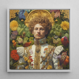 Prince Carlisle - Gay English Royalty Art Print / Canvas Framed Portrait Man Ornate White Gold Embroidered Attire Prince Carlisle,