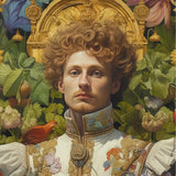 Prince Carlisle - Gay English Royalty Art Print / Canvas Royal Blue Gold Ornate Jacket Intricate Embroidery, Itty-bitty Pretty Committee,