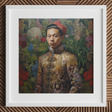 Prince Chakri - Gaysian Thai Royalty Kunstdruck / Leinwand, 12x12’’ / 31x31cm / Weißer Rahmen / Passepartout, Poster, Drucke & visuelle Kunstwerke, Toby