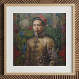 Prince Chakri - Gaysian Thai Royalty Art Print / Canvas Framed Ornate Painting Young Man Traditional Attire Prince Chakri, Baroque Gay