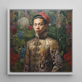 Prince Chakri - Gaysian Thai Royalty Art Print / Canvas Framed Portrait Man Ornate Gold-embroidered Traditional Jacket Intricate Prince