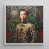 Prince Chakri - Gaysian Thai Royalty Art Print / Canvas Framed Portrait Man Ornate Gold-embroidered Traditional Jacket Intricate, Baroque