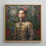 Prince Chakri - Gaysian Thai Royalty Art Print / Canvas Framed Portrait Man Ornate Gold-embroidered Traditional Jacket Intricate, Baroque