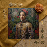Prince Chakri - Gaysian Thai Royalty Art Print / Canvas Richly Embroidered Portrait Man Ornate Gold-toned Traditional Jacket Prince Chakri,