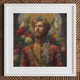 Prince Fyodor - Russische Gay-Royalty-Kunstdruck / Leinwand, 12x12’’ / 31x31cm / Weißer Rahmen / Passepartout, Poster, Drucke & visuelle Kunstwerke, Toby