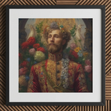 Prince Fyodor - Russian Gay Royalty Art Print / Canvas, 12x12’’ / 31x31cm / Black Frame / Matboard, Posters Prints & Visual Artwork, Toby