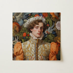Prince Hugo - German Gay Royalty Art Print / Canvas, 12x12’’ / 31x31cm / Unframed / no Border, Posters Prints & Visual Artwork, Toby Leon