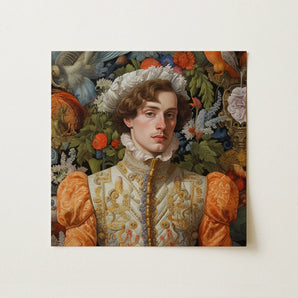 Prince Hugo - German Gay Royalty Art Print / Canvas, Prince Hugo, Itty-bitty Pretty Committee, Baroque Gay Princes