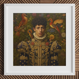 Prince Ignacio - Schwule spanische Royals-Kunstgrafik / Leinwand, 12x12’’ / 31x31cm / Weißer Rahmen / Passepartout, Poster, Drucke & visuelle Kunstwerke, Toby
