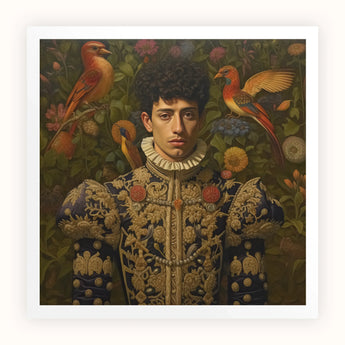 Prince Ignacio - Schwule spanische Royals-Kunstgrafik / Leinwand, 12x12’’ / 31x31cm / Ungerahmt / Weißer Rand, Poster, Drucke & visuelle Kunstwerke, Toby