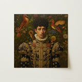 Prince Ignacio - Gay Spanish Royalty Art Print / Canvas Square-framed Oil Painting Man Ornate Dark Blue Gold, Itty-bitty Pretty Committee,