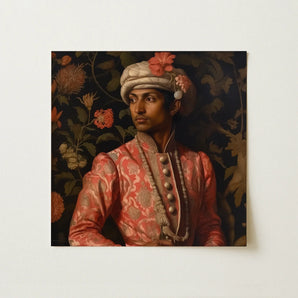 Prince Kaniyan - Tamil Gay Royalty Baroque Art Print / Canvas, Prince Kaniyan, Itty-bitty Pretty Committee, Baroque Gay Princes