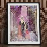 Princess Reah - Surrealer Hexenmeisterinnen-Mythos-Kunstdruck, 24x32’’ / 61x81cm / Schwarzer Rahmen / Passepartout, Poster-Drucke & visuelle Kunstwerke, Toby Leon