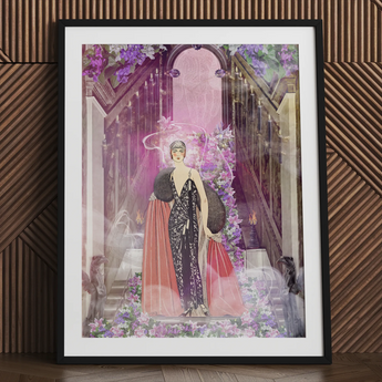 Princess Reah - Surrealer Hexenmeisterinnen-Mythos-Kunstdruck, 24x32’’ / 61x81cm / Schwarzer Rahmen / Passepartout, Poster-Drucke & visuelle Kunstwerke, Toby Leon