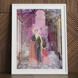 Princess Reah - Surrealer Hexenmeisterinnen-Mythos-Kunstdruck, 24x32’’ / 61x81cm / Weißer Rahmen / Passepartout, Poster-Drucke & visuelle Kunstwerke, Toby Leon