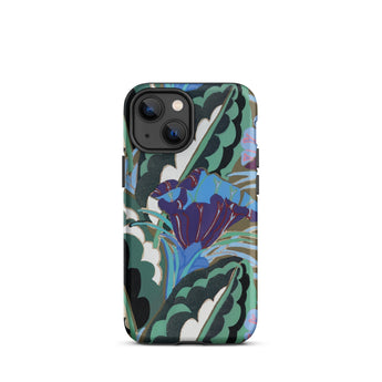 Purple Floral Motif - Edouard Benedictus Iphone Case 13 Mini / Matte Floral Patterned Phone Case Edouard Benedictus, Benedictus Iphone