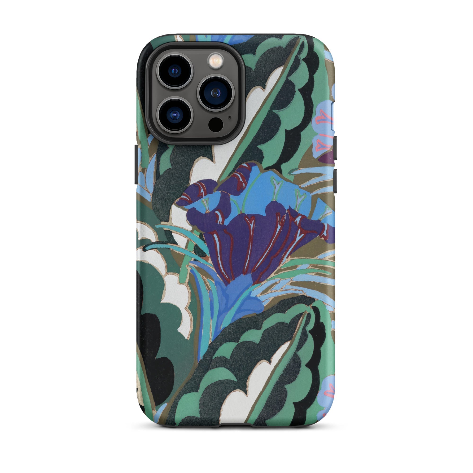 Purple Floral Motif - Edouard Benedictus Iphone Case, 13 Pro Max / Matte, Floral Patterned Phone Case