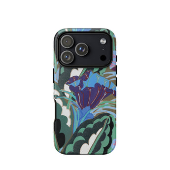 Purple Floral Motif - Edouard Benedictus Iphone Case 17 Pro / Matte Iphone 12 Pro Max Case Floral Design Green Edouard Benedictus,