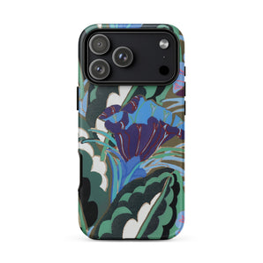 Purple Floral Motif - Edouard Benedictus Iphone Case, Edouard Benedictus, Benedictus Iphone Case, Art Deco