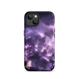 Purple Haze - Lightning Storm Phone Case Iphone 13 / Matte Stormy Sky Phone Case Lightning Storm Iphone Case, Violet Clouds Crowds,