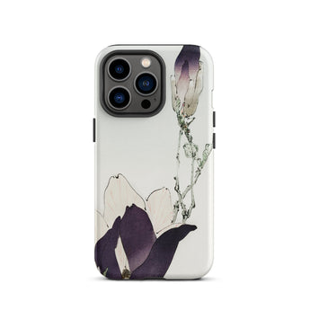 Purple Magnolia - Watanabe Seitei Bijutsu Sekai Art Iphone Case 13 Pro / Matte Floral-patterned Smartphone Case Watanabe Seitei, Bijutsu