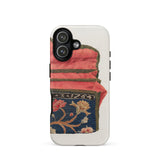 Purse - Eleanor Alexander 1930s Fashion Art Phone Case Iphone 17 / Matte 12 Floral Embroidery Design Navy Blue, Vintage Craftsmanship Meets