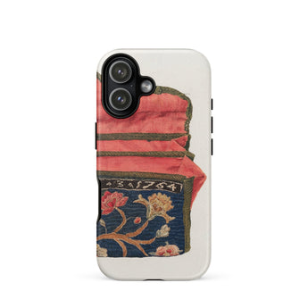 Purse - Eleanor Alexander 1930s Fashion Art Phone Case Iphone 17 / Matte 12 Floral Embroidery Design Navy Blue, Vintage Craftsmanship Meets