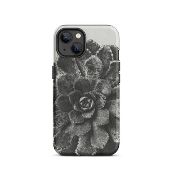 Pyramidal Saxifrage (saxifraga Aizoon) - Karl Blossfeldt Iphone Case, 13 / Matte, Black White Succulent Phone Case
