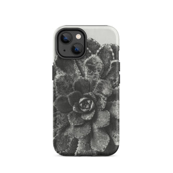 Pyramidal Saxifrage (saxifraga Aizoon) - Karl Blossfeldt Iphone Case, 14 / Matte, Black White Succulent Phone Case