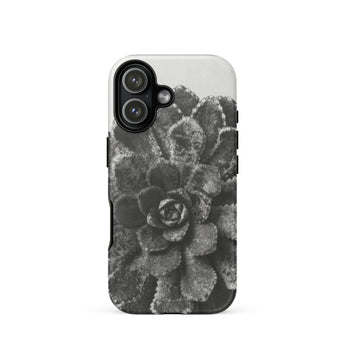 Pyramidal Saxifrage (saxifraga Aizoon) - Karl Blossfeldt Phone Case Iphone 17 / Matte Black Succulent Phone Case Textured Design Durable