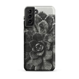Pyramidal Saxifrage (saxifraga Aizoon) - Karl Blossfeldt Phone Case Samsung Galaxy S21 Plus / Matte Black White Textured Succulent Phone