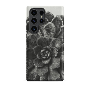 Pyramidal Saxifrage (saxifraga Aizoon) - Karl Blossfeldt Phone Case Samsung Galaxy S23 Ultra / Matte Black White Textured Succulent Plant