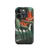 Queen Plant - Robert John Thornton Phone Case Iphone 15 Pro / Matte Bird Paradise Flower Phone Case Queen Plant, Orange Bloom Thrusts,