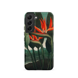 Queen Plant - Robert John Thornton Phone Case Samsung Galaxy S22 / Matte Vibrant Orange Red Bird-of-paradise Flowers Printed Sleek Dark