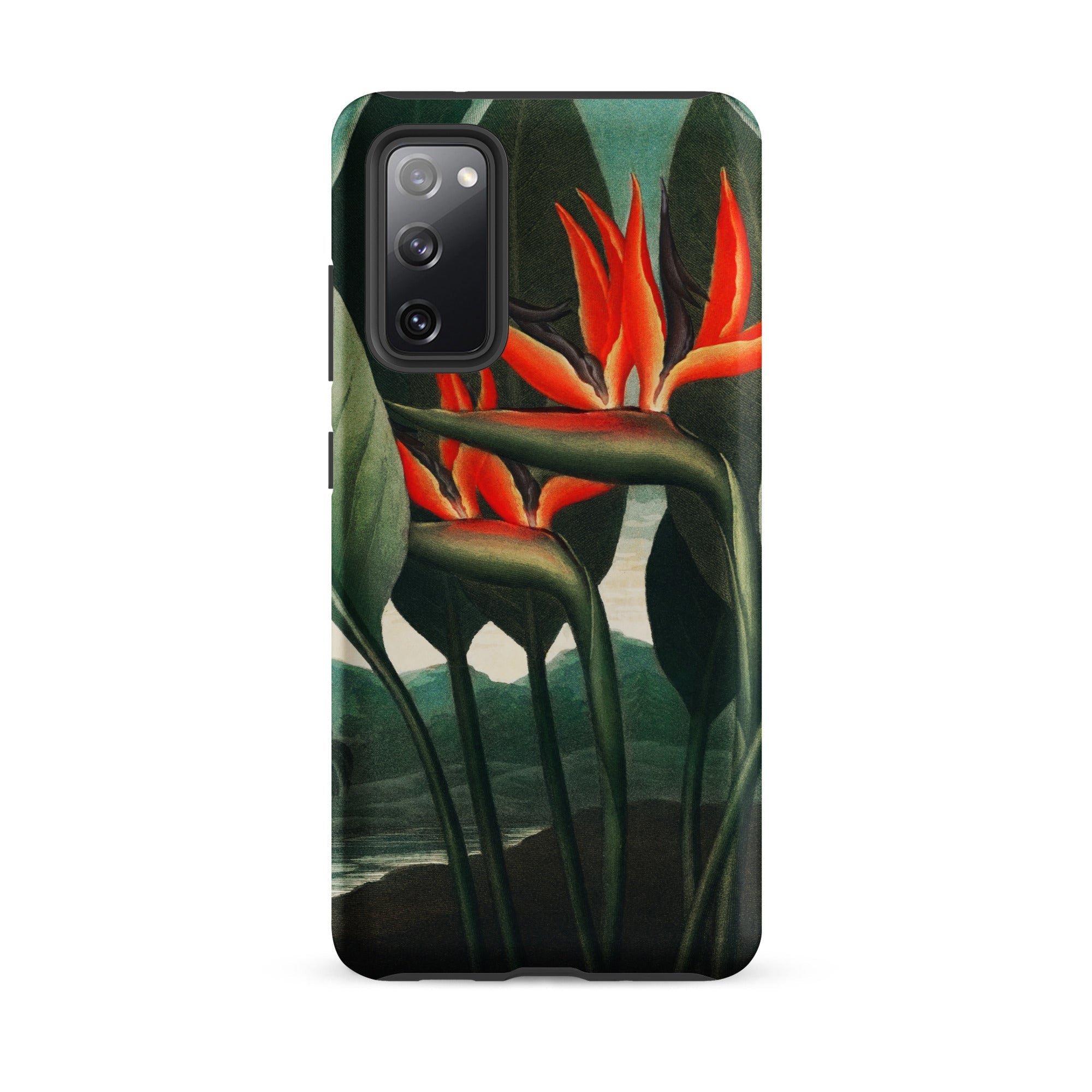 Queen Plant - Robert John Thornton Samsung Case, Galaxy S20 Fe / Matte, Black Smartphone Vibrant Bird Paradise Flower Design