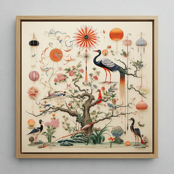Queer Menagerie Pt 3 - Alien Bird Taxonomy Art Print / Canvas, Queer Menagerie, Alien Gay Bird, 18th-century Scientific Illustration