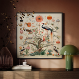 Queer Menagerie Pt 3 - Alien Bird Taxonomy Art Print / Canvas, Queer Menagerie, Alien Gay Bird, 18th-century Scientific Illustration