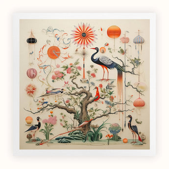 Queer Menagerie Pt 3 - Alien Bird Taxonomy Art Print / Canvas, Queer Menagerie, Alien Gay Bird, 18th-century Scientific Illustration