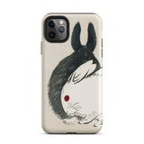 Rabbits - Kono Bairei Meiji Era Phone Case Phone Case Rabbit Design Kono Bairei’s Black, White Rabbits Iphone, Bridging Meiji-era